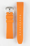 Bright orange watch strap made from FKM Rubber by Crafter Blue