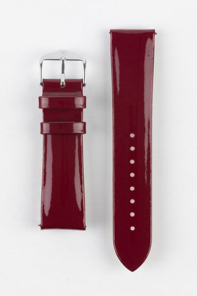 Hirsch DIVA Glossy Ladies Leather Watch Strap in MARSALA