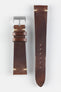 distressed brown leather watch strap