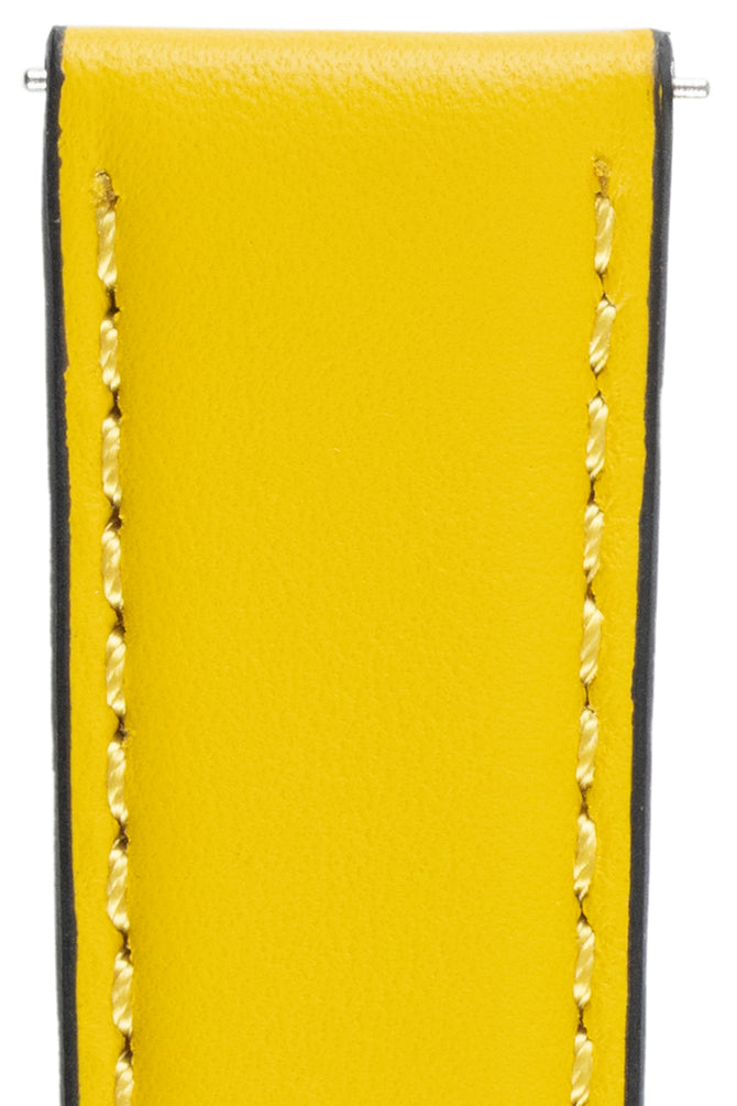yellow watch strap (stitching)
