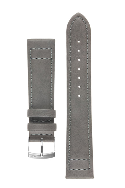 dark grey leather watch strap