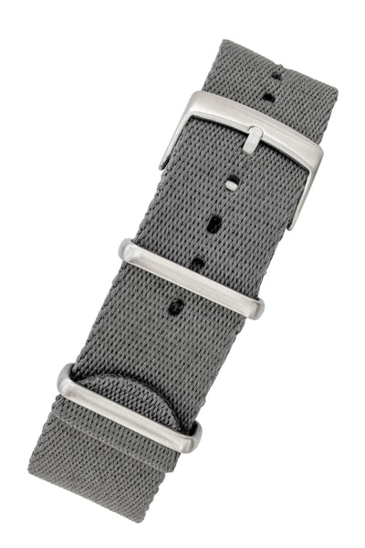 Premium One-Piece Watch Strap in GREY with Brushed Hardware