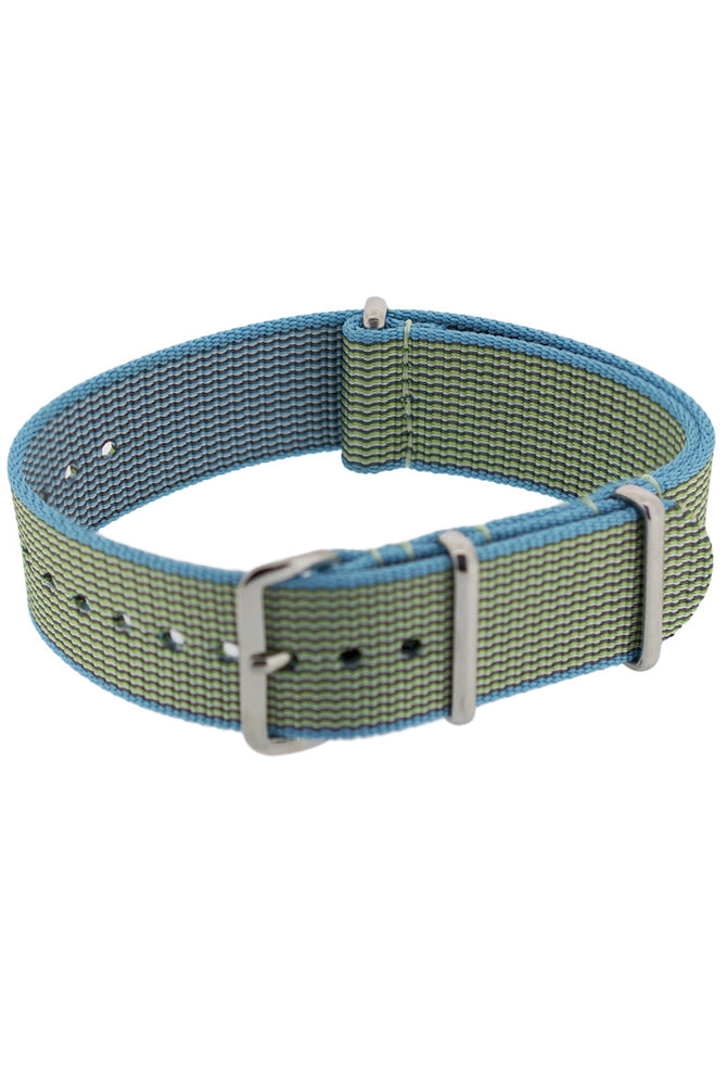 One-Piece Watch Strap in APPLE GREEN with Polished Buckle and Keepers
