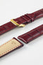 RIOS1931 LOUISIANA Alligator-Embossed Leather Watch Strap in BURGUNDY