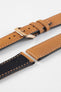 RIOS1931 TOBACCO Genuine Pigskin Leather Watch Strap in COGNAC