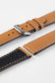RIOS1931 TOBACCO Genuine Pigskin Leather Watch Strap in COGNAC