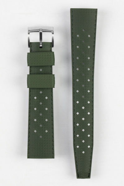 Textured Rubber Watch Strap in green
