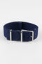 One-Piece Watch Strap in BLUE with Polished Buckle and Keepers
